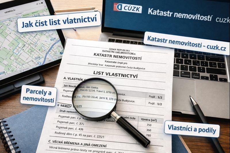 Výpis z katastru nemovitostí (List vlastnictví) co to je a proč je nezbytný při jakékoli transakci